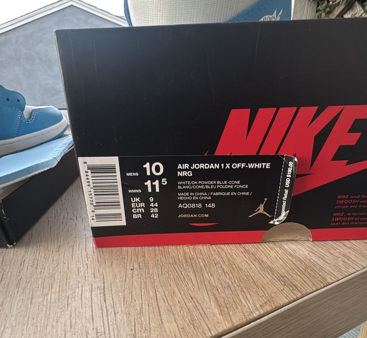 UNC off white Jordan ones
