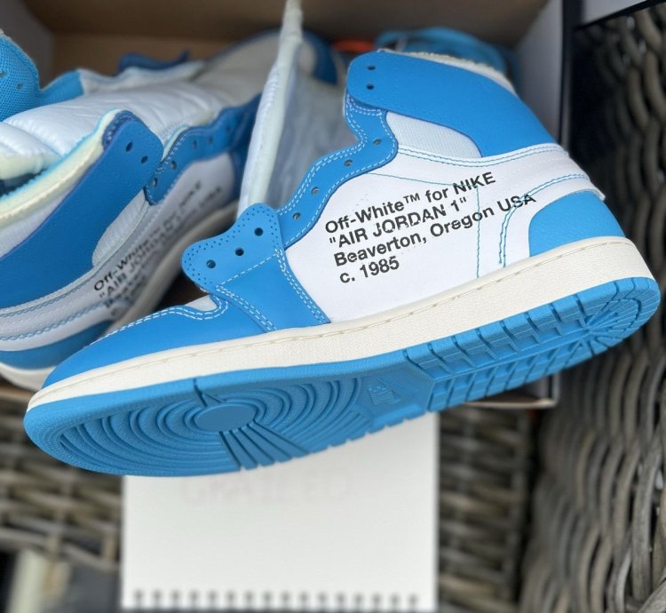 UNC off white Jordan ones