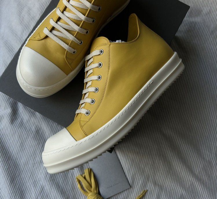 (43 5) Lemon Porterville Rick Owens Ramone Sneakers