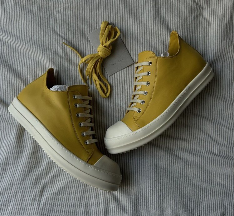 (43 5) Lemon Porterville Rick Owens Ramone Sneakers