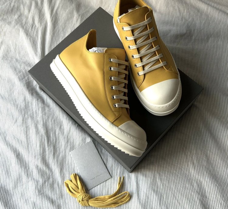 (43 5) Lemon Porterville Rick Owens Ramone Sneakers
