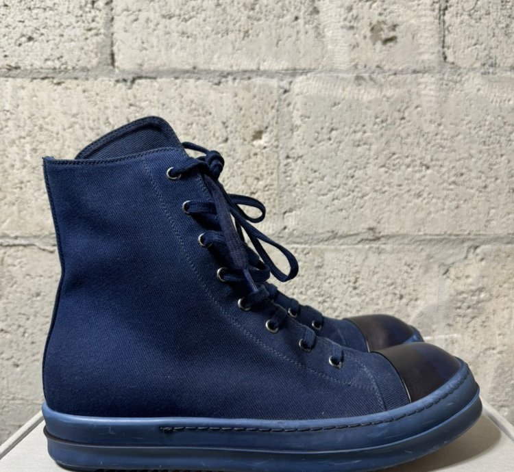 (NEW) RICK OWENS DRKSHDW High Top Ramones Blue
