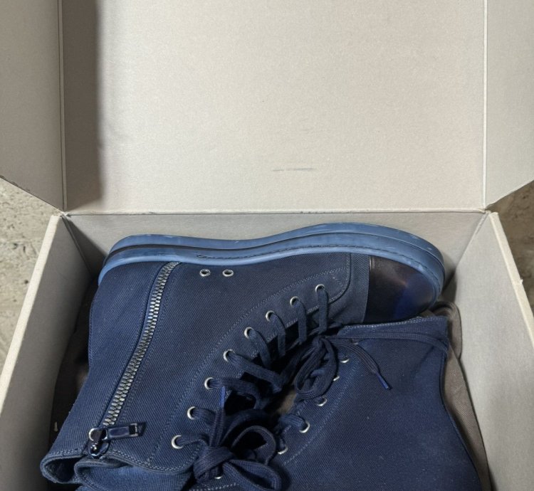 (NEW) RICK OWENS DRKSHDW High Top Ramones Blue