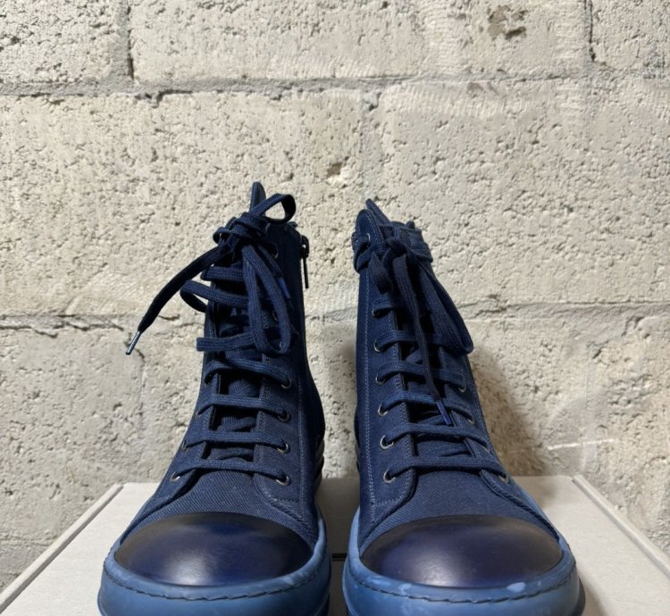 (NEW) RICK OWENS DRKSHDW High Top Ramones Blue