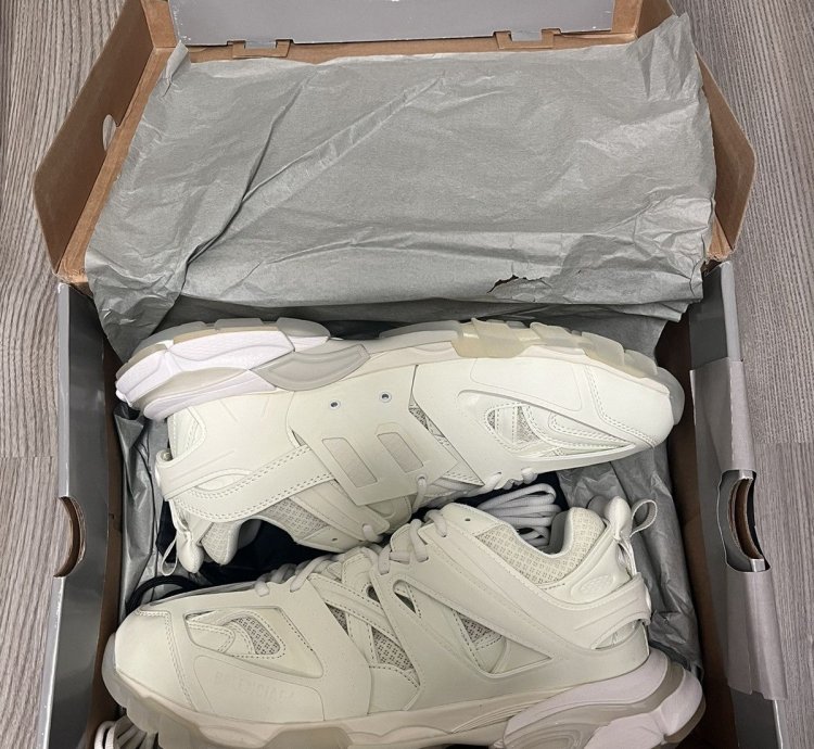 All White Glow in the Dark Balenciaga Track Runners