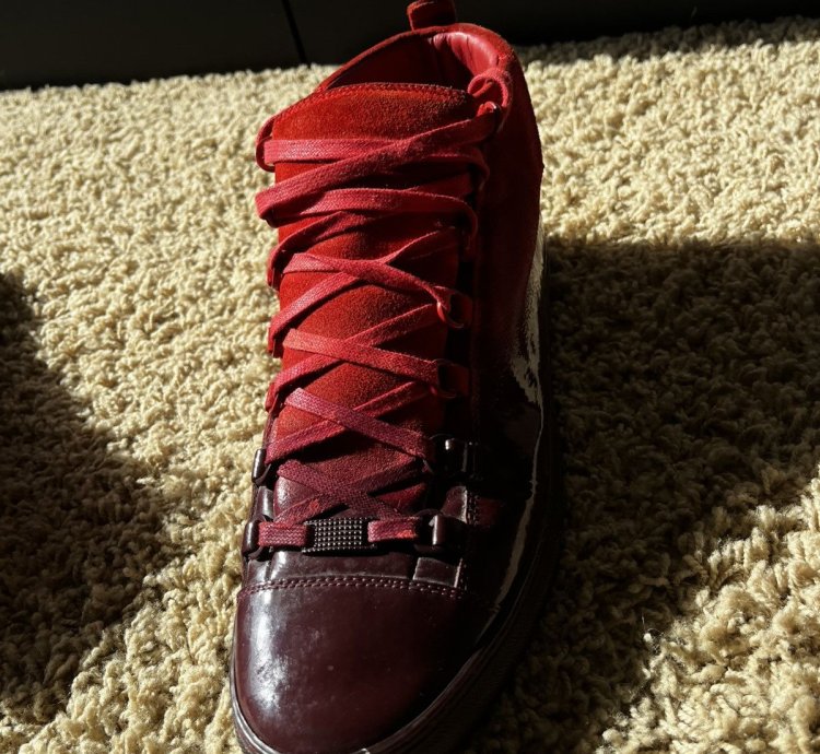 Balenciaga arena red dipped rare