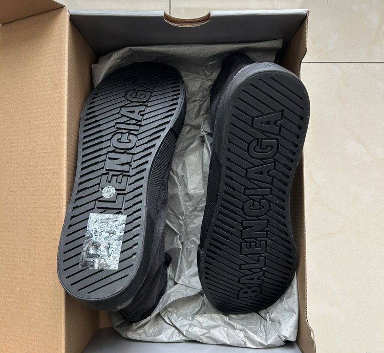 Balenciaga black distress Paris high tops