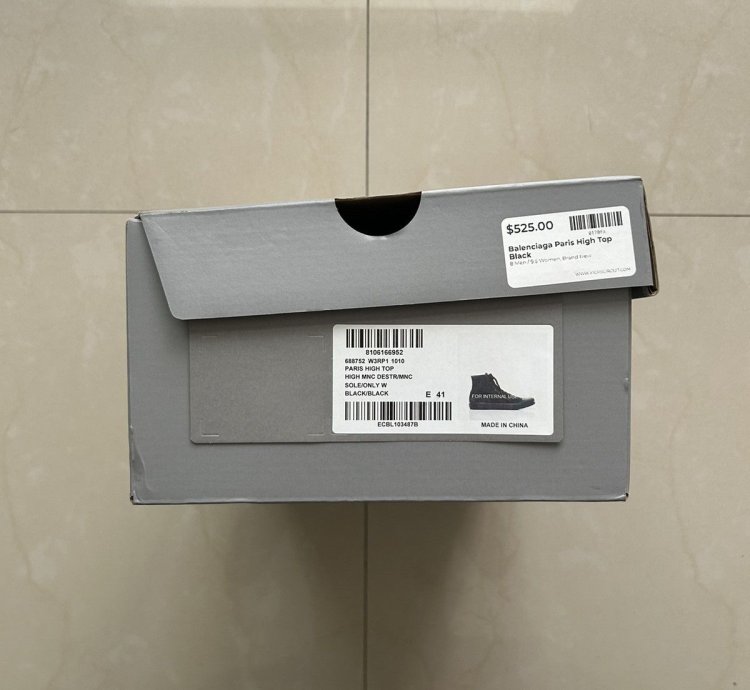 Balenciaga black distress Paris high tops