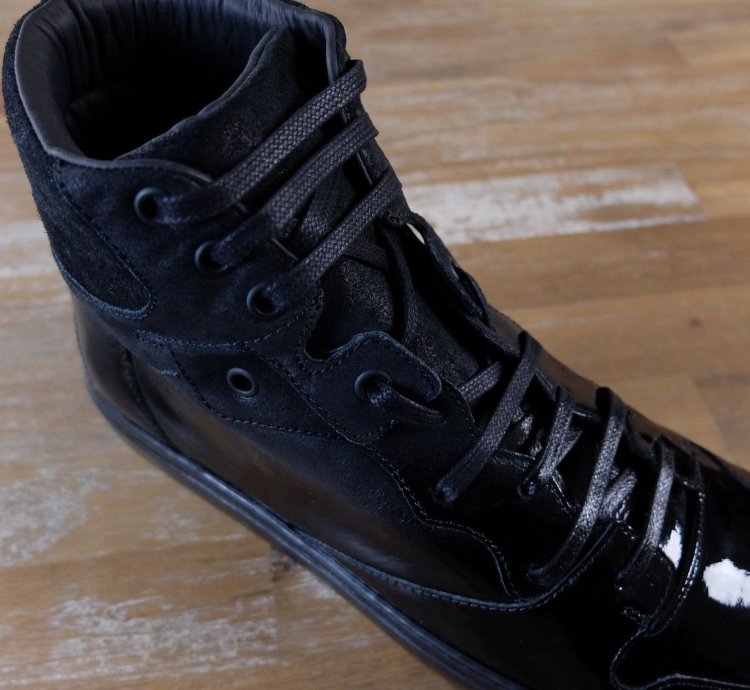 BALENCIAGA black high leather sneakers 12 US 11 UK 44