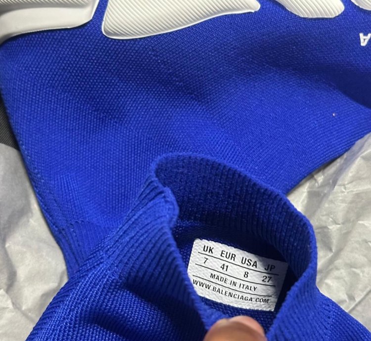 Balenciaga Blue Knit Speed Trainer