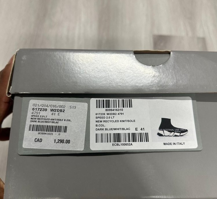 Balenciaga Blue Knit Speed Trainer