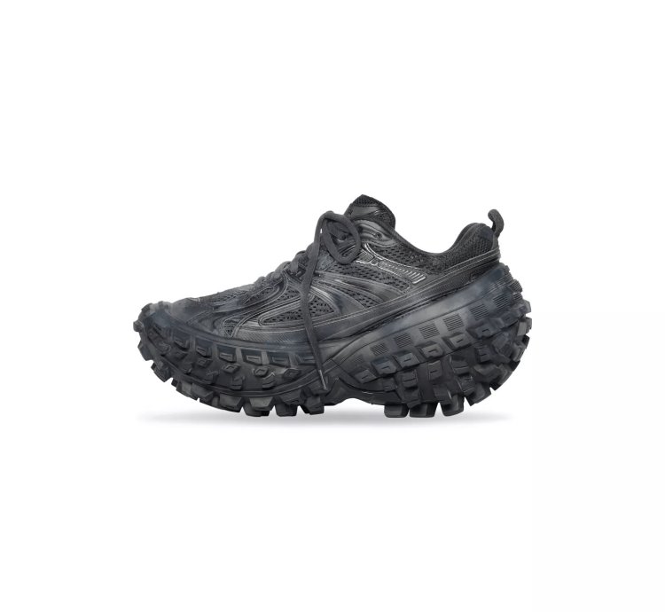 Balenciaga Bouncer 1250 Black Mesh Nylon Sneakers New