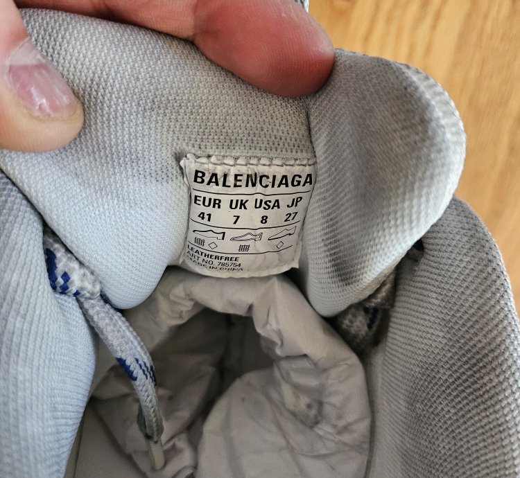 Balenciaga Cargo Sneakers Size 41 Grey White Blue