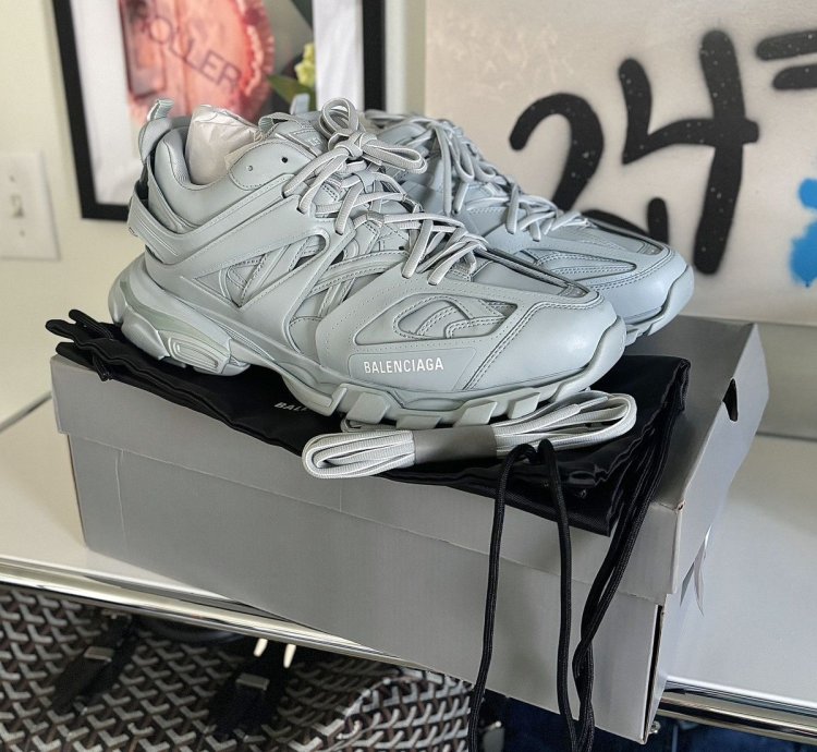 BALENCIAGA COOL GREY TRACK SNEAKERS