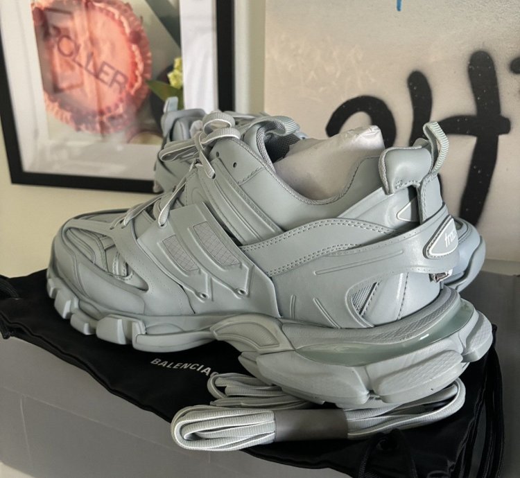 BALENCIAGA COOL GREY TRACK SNEAKERS