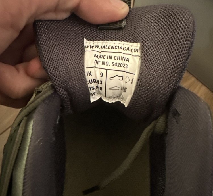 Balenciaga green and navy track runners