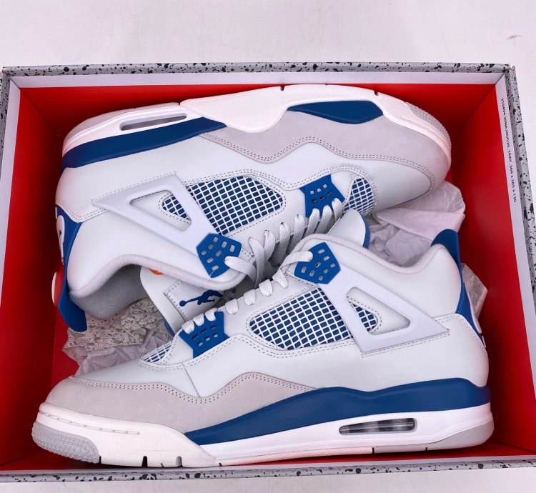 Air Jordan 4 Retro "MILITARY BLUE" 2024 fv5029 141 (4948-7)
