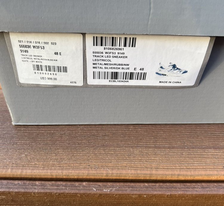 Balenciaga LED Track Trainer size 15 US EU 48