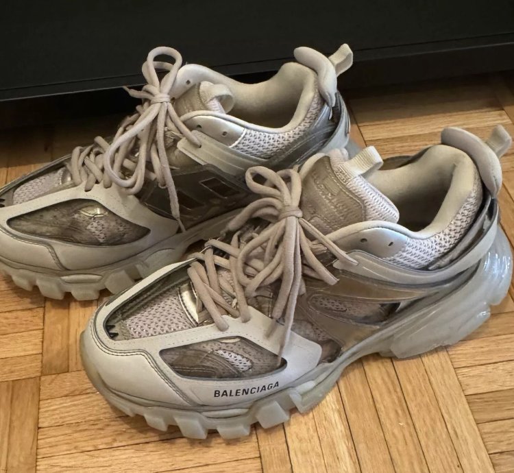 Balenciaga Men Track Tan Clear Sole Low Top Sneakers 44 11