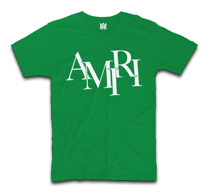 Amiri Staggered Hip Hop Logo T-Shirt USA