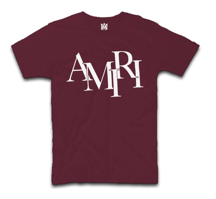 Amiri Staggered Hip Hop Logo T-Shirt USA