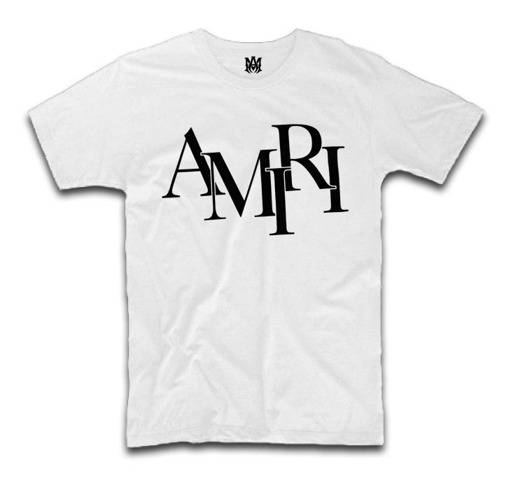 Amiri Staggered Hip Hop Logo T-Shirt USA