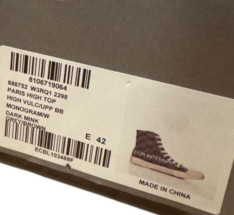 Balenciaga Paris Monogram High Top Sneaker (42)