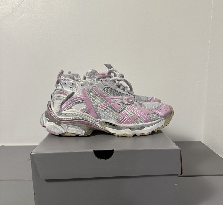 Balenciaga Pink White Runner Shoe