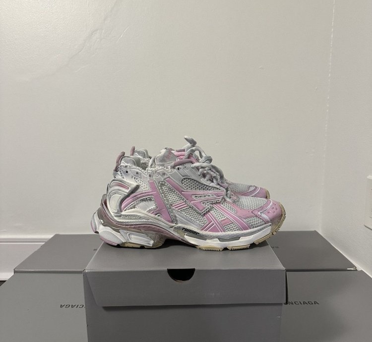 Balenciaga Pink White Runner Shoe