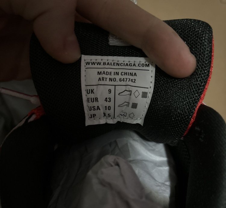 Balenciaga Red Black White Track Sneakers