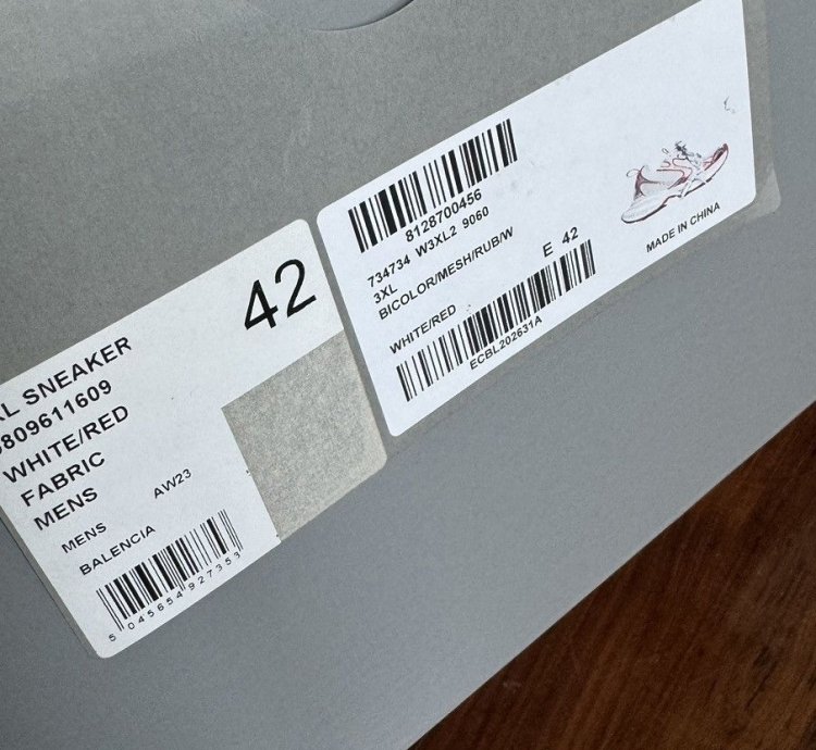 Balenciaga Red White 3XL sneakers