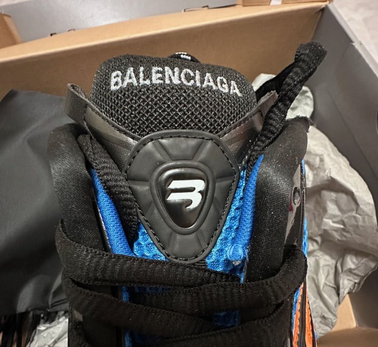 Balenciaga Runner Sneakers in Orange Blue and Black