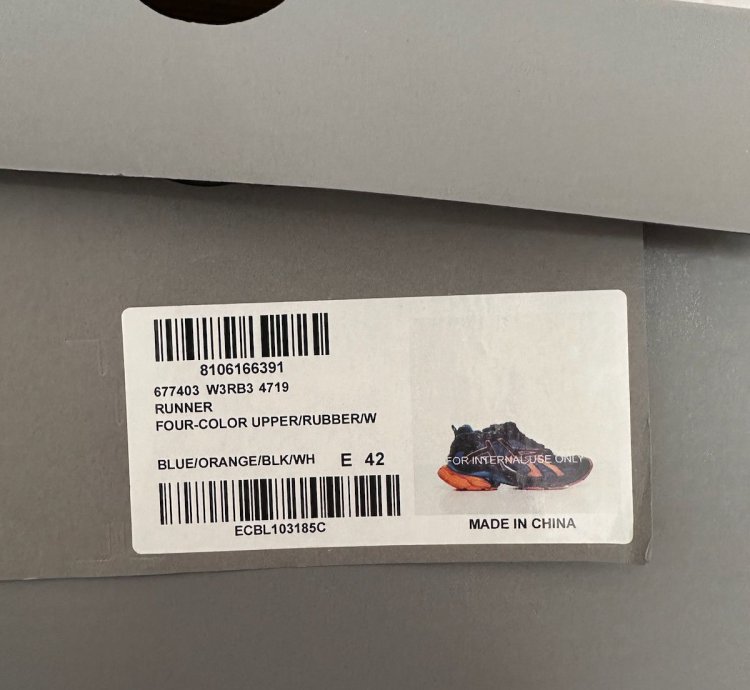 Balenciaga Runner Sneakers in Orange Blue and Black