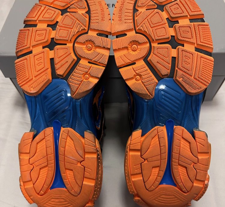Balenciaga Runner Sneakers in Orange Blue and Black