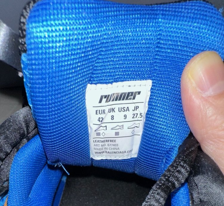 Balenciaga Runner Sneakers in Orange Blue and Black