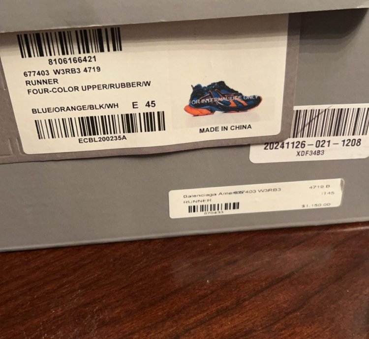 Balenciaga Runner Trainer Blue Orange Size 45 (12US)