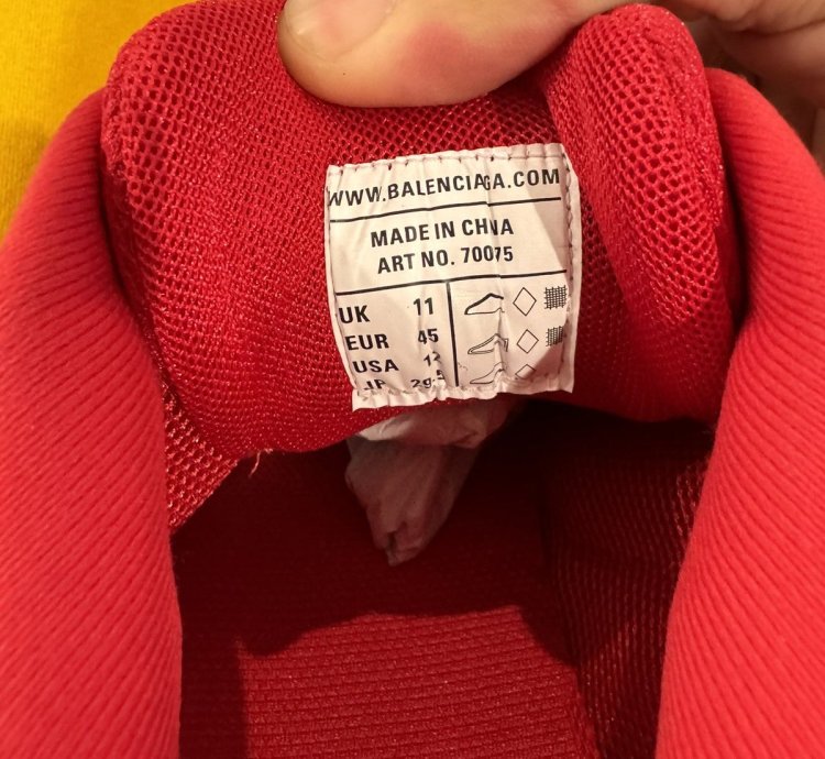 Balenciaga Track 3 Distressed Sneaker Red
