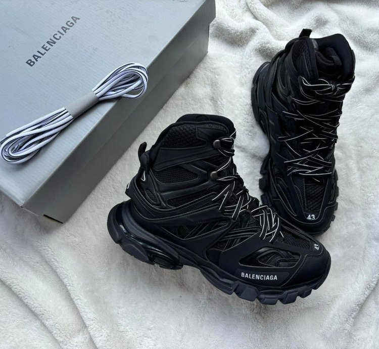 Balenciaga Track Black High Top Runners