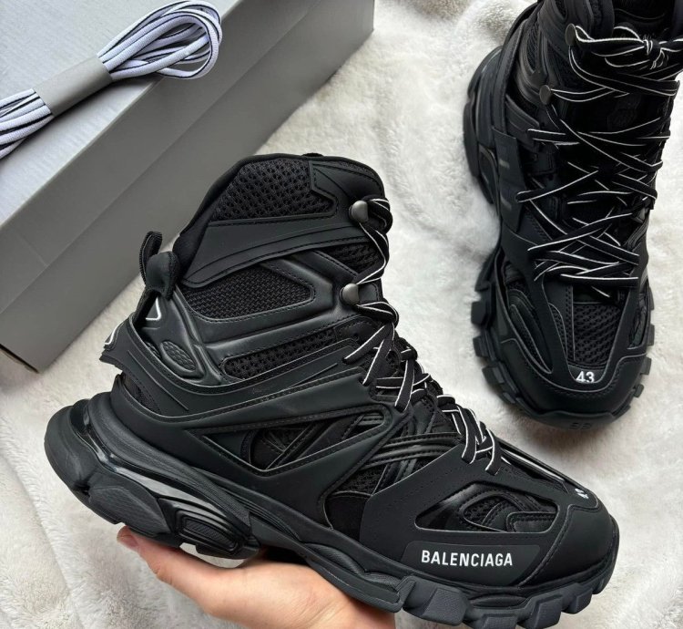 Balenciaga Track Black High Top Runners