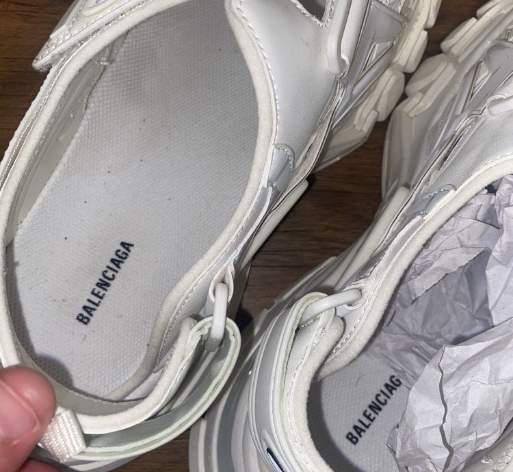 Balenciaga Track Sandals - Frost White