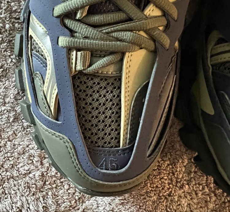 BALENCIAGA TRACK SNEAKER KHAKI DARK GREY GREEN SIZE 12 45