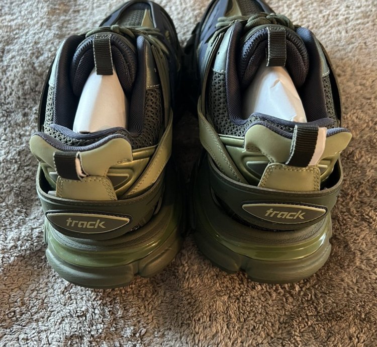 BALENCIAGA TRACK SNEAKER KHAKI DARK GREY GREEN SIZE 12 45