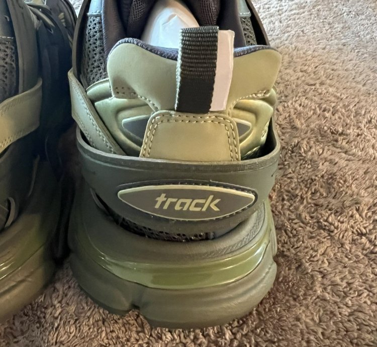 BALENCIAGA TRACK SNEAKER KHAKI DARK GREY GREEN SIZE 12 45