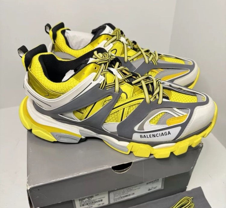 Balenciaga Track Trainer Yellow Grey New