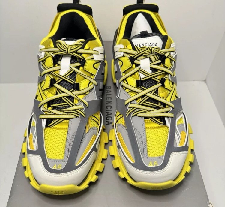 Balenciaga Track Trainer Yellow Grey New