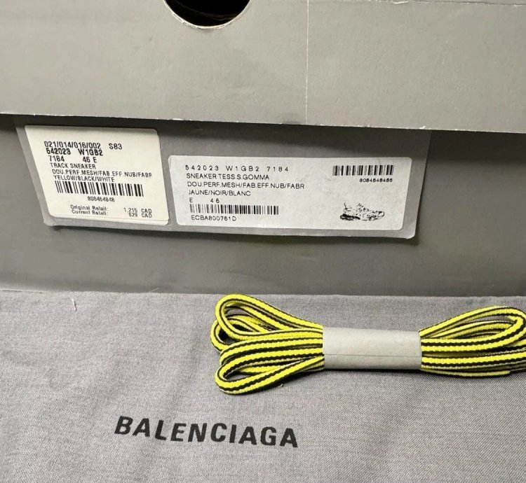 Balenciaga Track Trainer Yellow Grey New