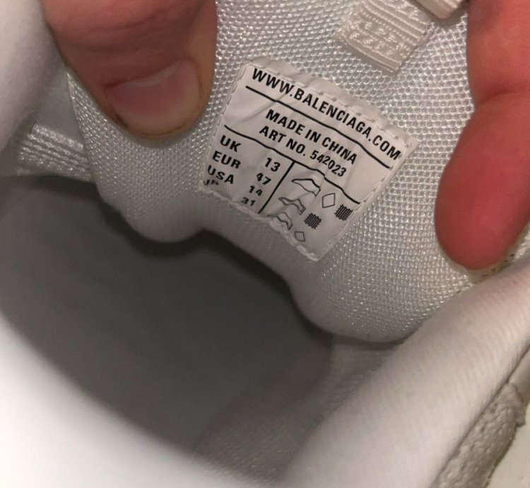 Balenciaga Track White Glow Size 47 (14US) NEW IN BOX