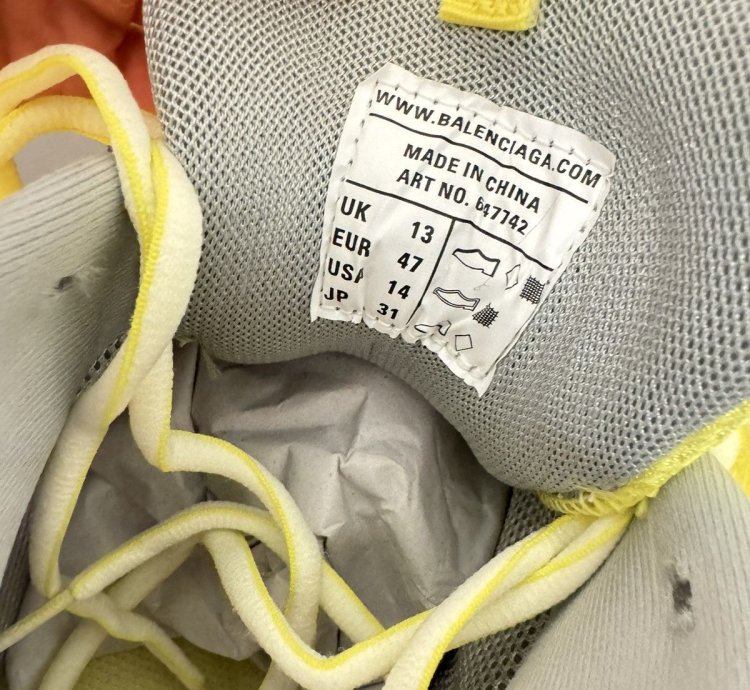 Balenciaga Track Yellow Clear Size 47 14 New With Box