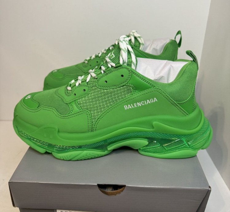 BALENCIAGA Triple Green Trainer Sneakers