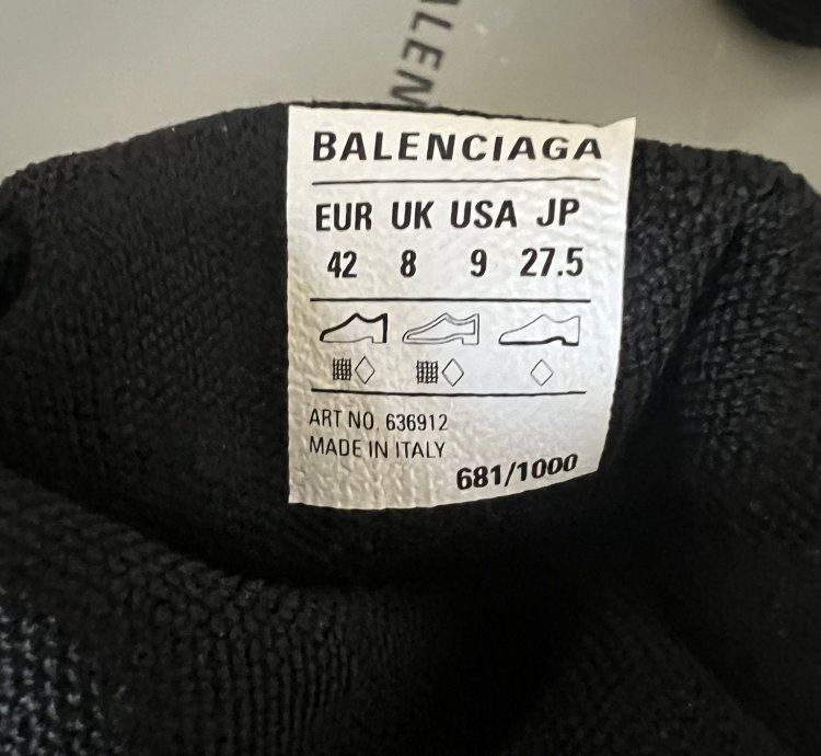 Balenciaga Vibram Five Finger Toe Shoes Size 42